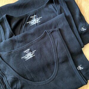Calvin Klein Black Undershirts/Tank Tops (2)